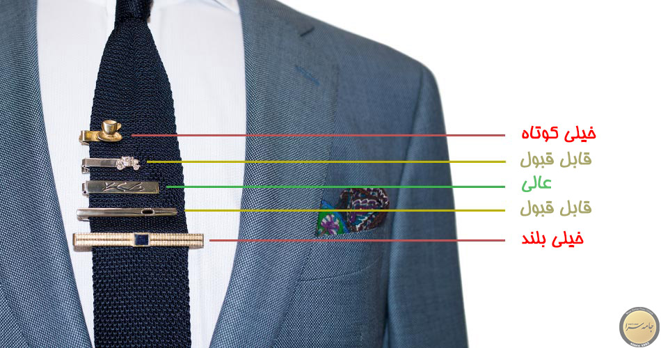 چطور گیره کراوات را ببندیم