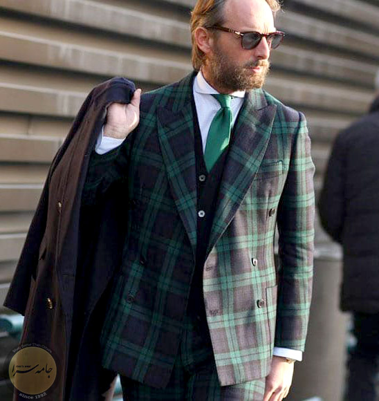 کت چهار خانه سبز