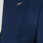 کت شلوار کمبین کج راه ژیله دورو سرمه ای روشن کد 1444 پارچه