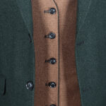 کت شلوار کمبین کج راه ژیله دورو یشمی کد 1447 ژیله